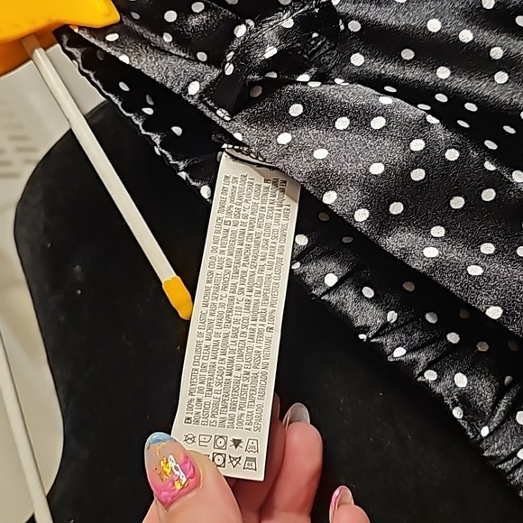 NWT Forever 21 satin polka dot wide leg pants - Picture 6 of 7